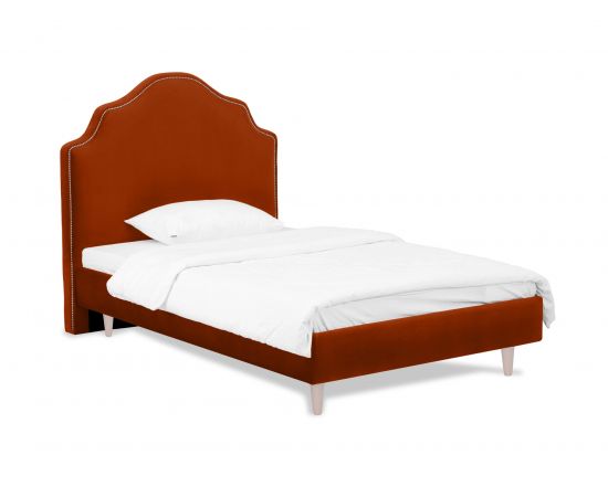 Кровать Princess II L (оранжевый, 130, Ткань Italia 11, Ножки Конус выбеленное дерево)
