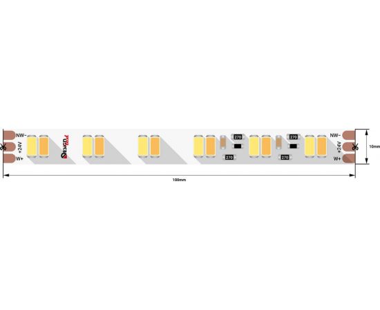 Лента светодиодная 1м. 26,8W 2700K - 6000K LUX DSG7120-24-W+WW-33