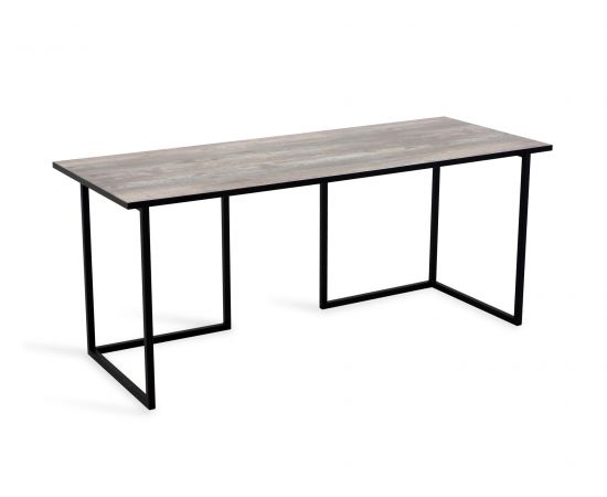 Стол Board 1400x700 (Серый, 70, Каркас - Чёрный матовый, Столешница - Бетон Пайн)