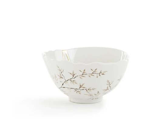 Пиала Kintsugi (белый, золотистый, 11,5)