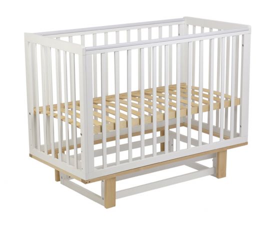 Кроватка для новорожденных Мадс с маятником (96, 124,4, 60х120 см, Маятники, Белый, 64,4)