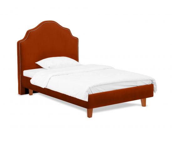 Кровать Princess II L (оранжевый, 130, Ткань Italia 11, Ножки Пирамида светло-коричневые)