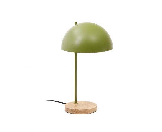 Настольная лампа Catlar из ясеня и металла, окрашенная в зеленый цвет