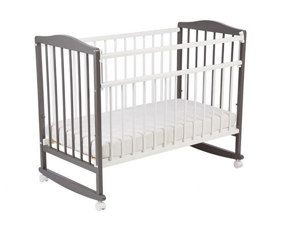 Кроватка для новорожденных Лита (102, 125,6, 60х120 см, Качалки, Белый, 73)