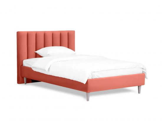 Кровать Prince Louis L (оранжевый, 138, Ткань Italia 22, Ножки Конус выбеленное дерево)