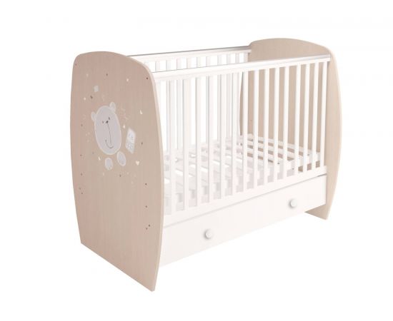 Кроватка для новорожденных Полини Френч 1 (103.3, 80, 60х120 см, Белый, 123.2)